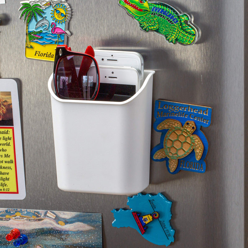 Officemate Magnet Plus Magnetic Pencil Cup, White (92540) 4.72" Organizer