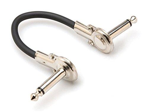 Hosa IRG-101 Low-Profile Right Angle Guitar Patch Cable, 1 Feet Black 12 Inch