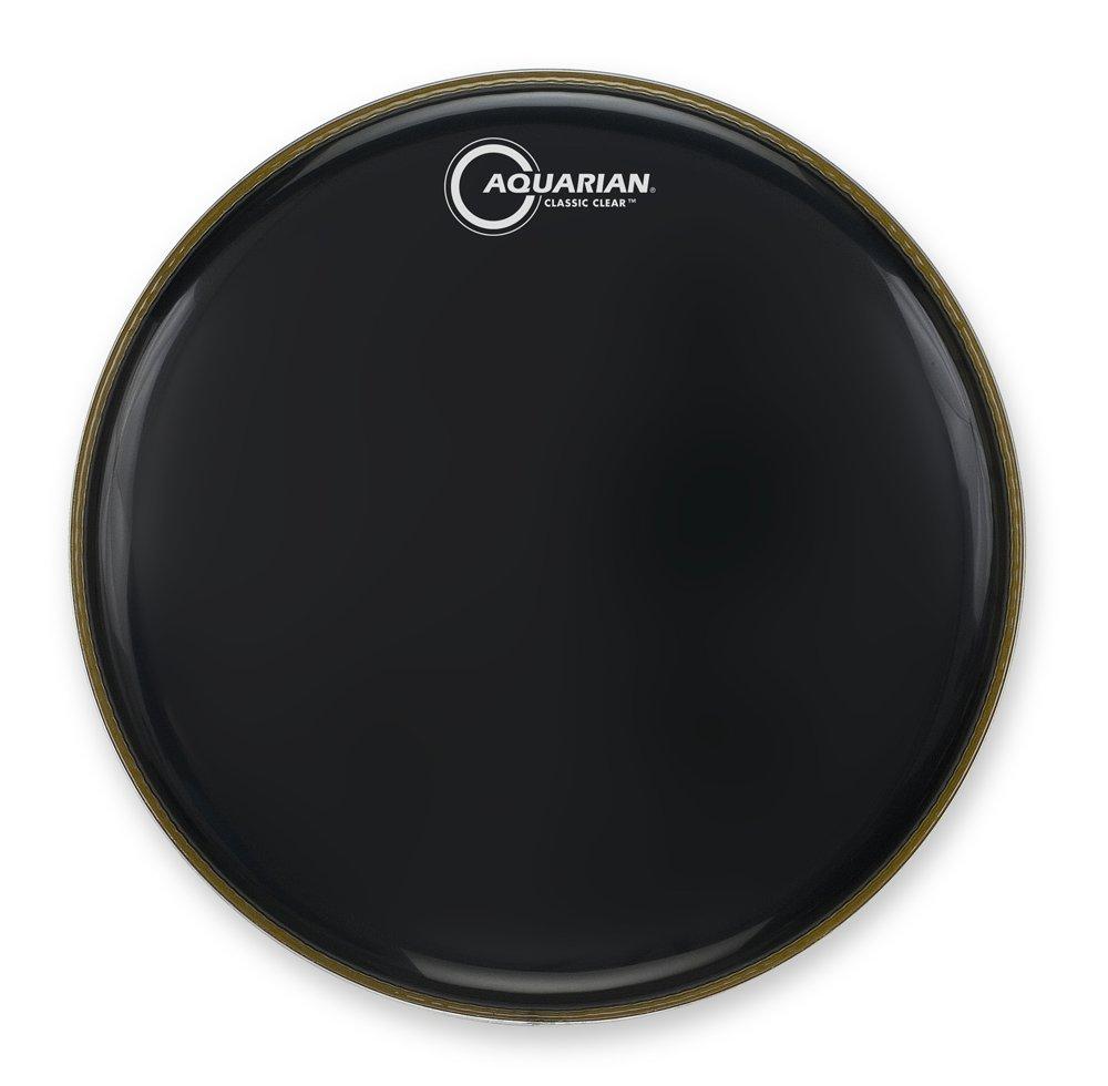 Aquarian Drumheads CC16BK Classic Clear 16-inch Tom Tom Drum Head, gloss black