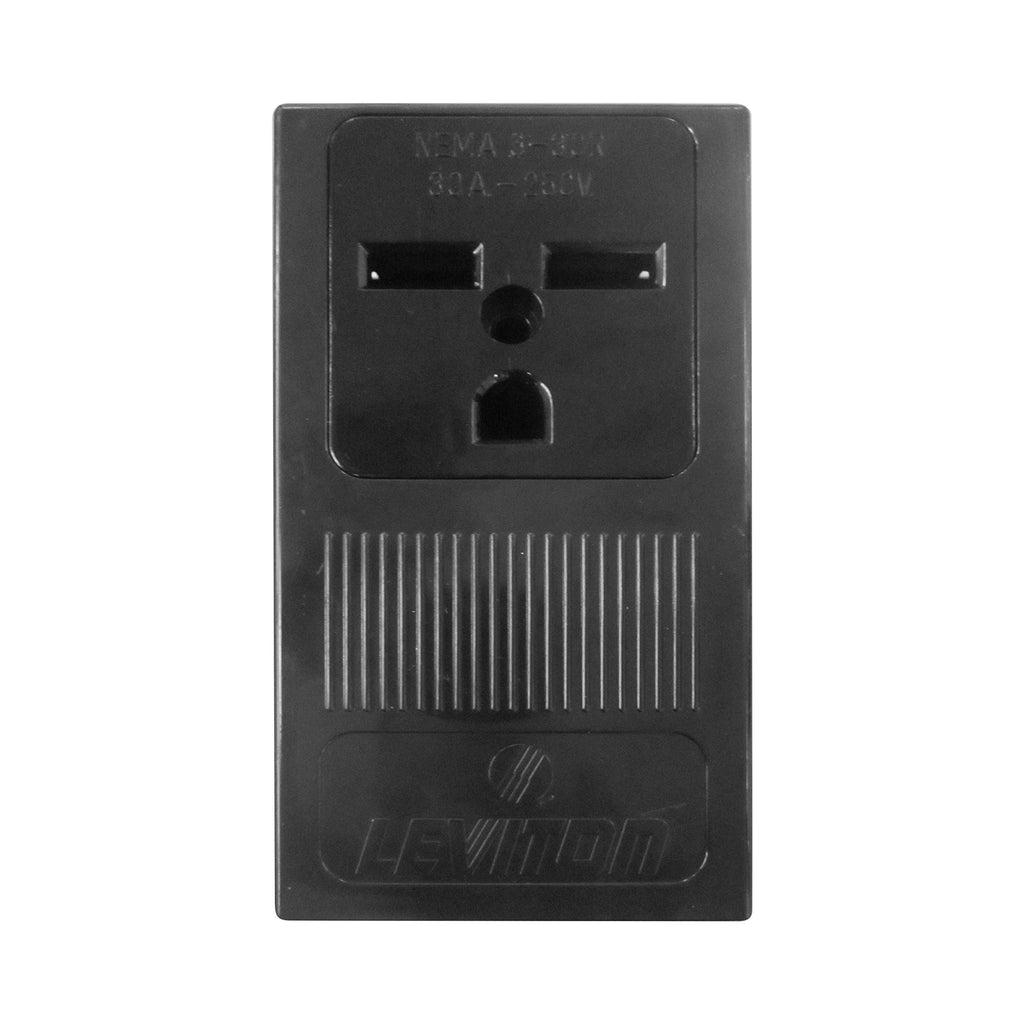 Pass & Seymour 1232CC6 Surface Mount Power Receptacle, 30-Amp, 250-volt, Black
