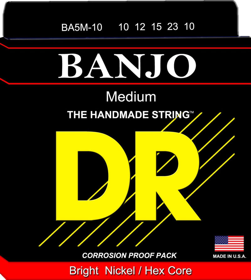 DR Strings Banjo 5 String: 10, 12, 15, 23, 10