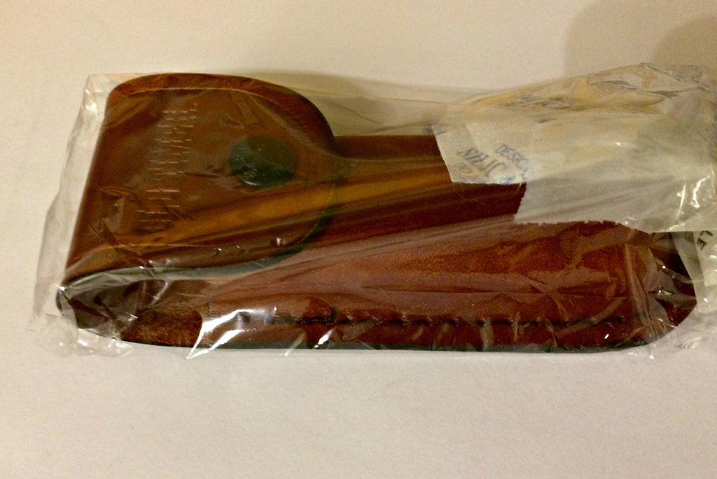 Old Timer LS2 Large Size Brown Leather Belt Sheath with Button Clasp and Hard Exterior for Outdoor, Hunting, Camping and EDC