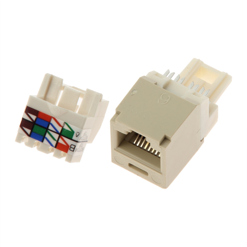Panduit CJ688TPEI Category-6 8-Wire TP-Style Jack Module, Electric Ivory, 4-Pair