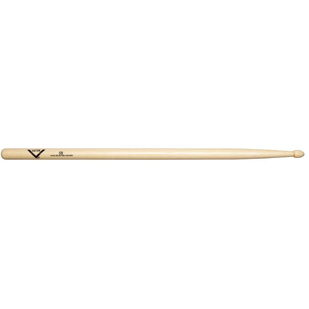 Vater 5B Nylon Tip Hickory Drum Sticks, Pair