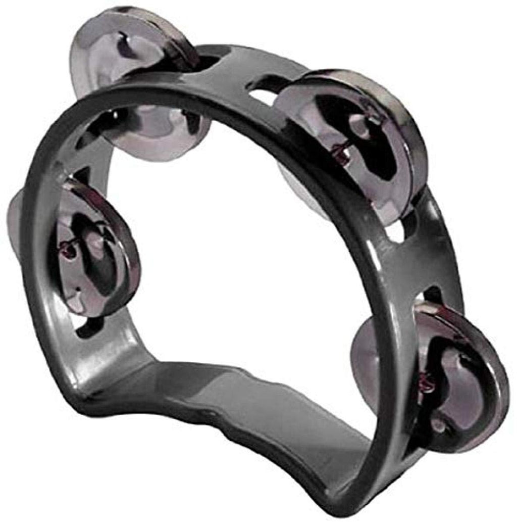 Stagg TAB-MINI/BK Mini Plastic Tambourine with 4 Jingles - Black