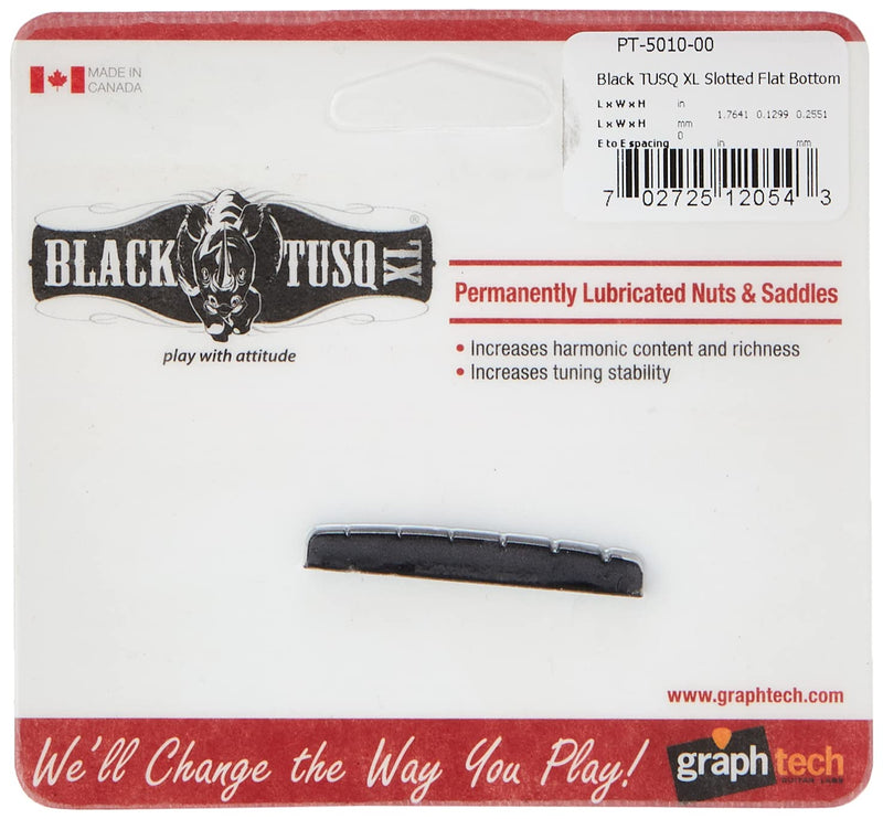 Graph Tech Black Tusq XL Flat Bottom Slot Nut PT-5010-00