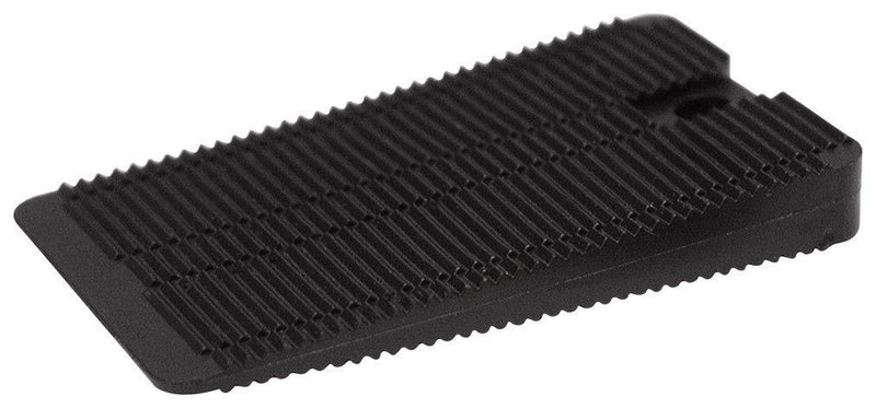 Small Parts 48620 Polypropylene Wedge-Shaped Shim, Black, Inch, 1-3/16" Width, 1-15/16" Length (Pack Of 30)