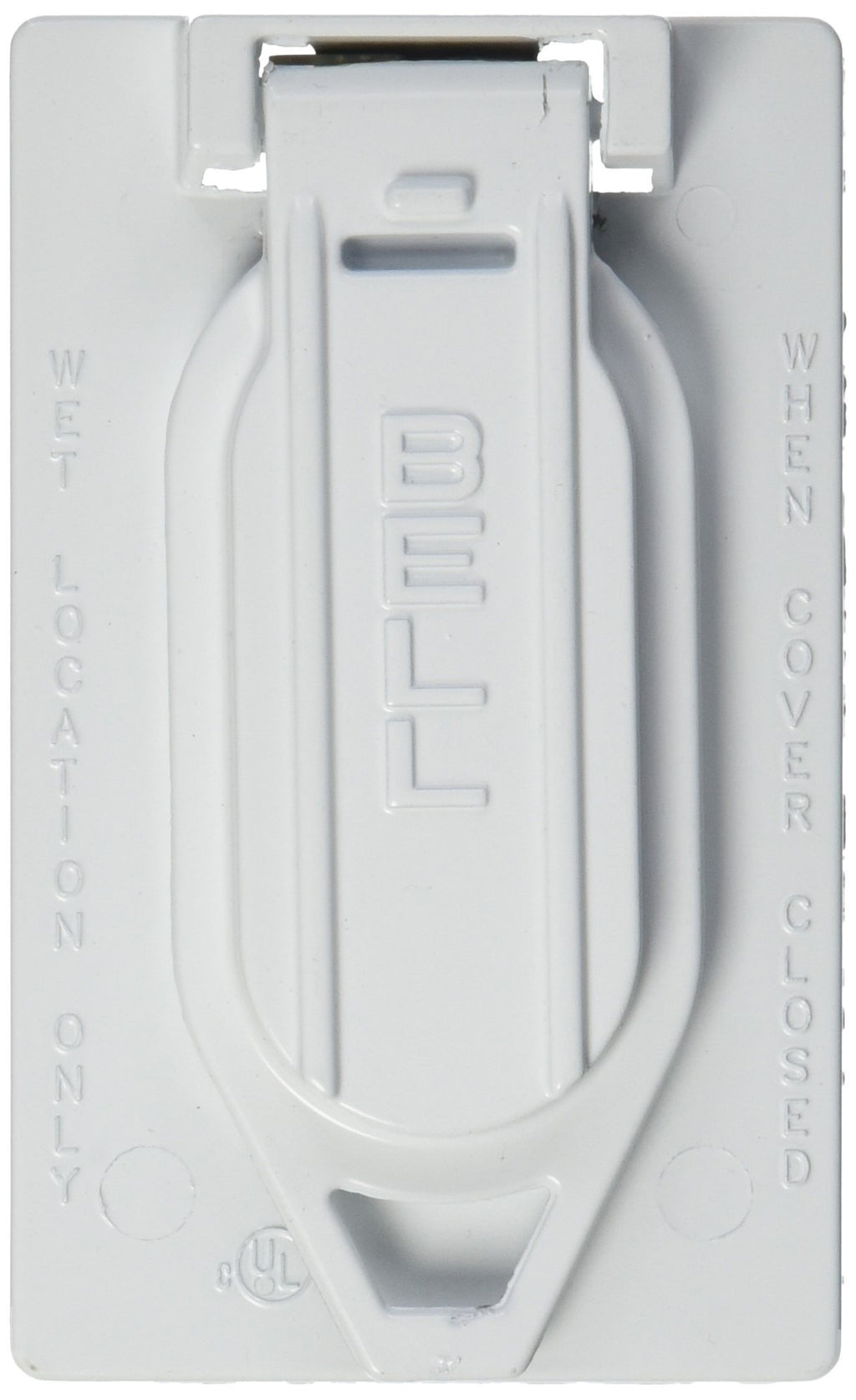 1-Gang Weatherproof Cover, Vertical, Duplex, White