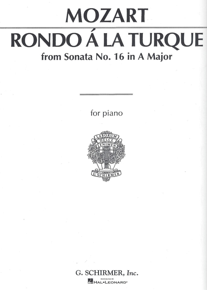 Rondo la Turque from Sonata in A Major K331 Piano Solo