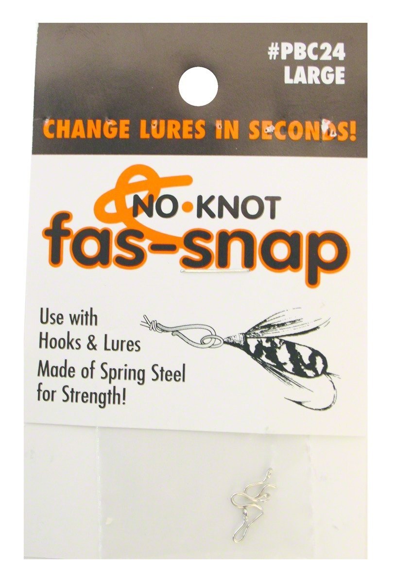 Kipper No Knot Fas-Snap 6 pk Silver Large