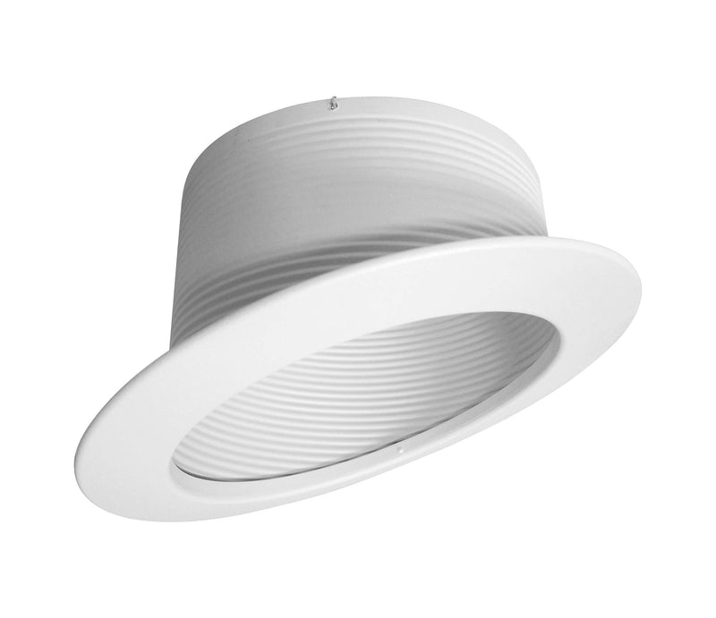 NICOR Lighting 6 in. White Recessed Slope Trim with Baffle (17711)