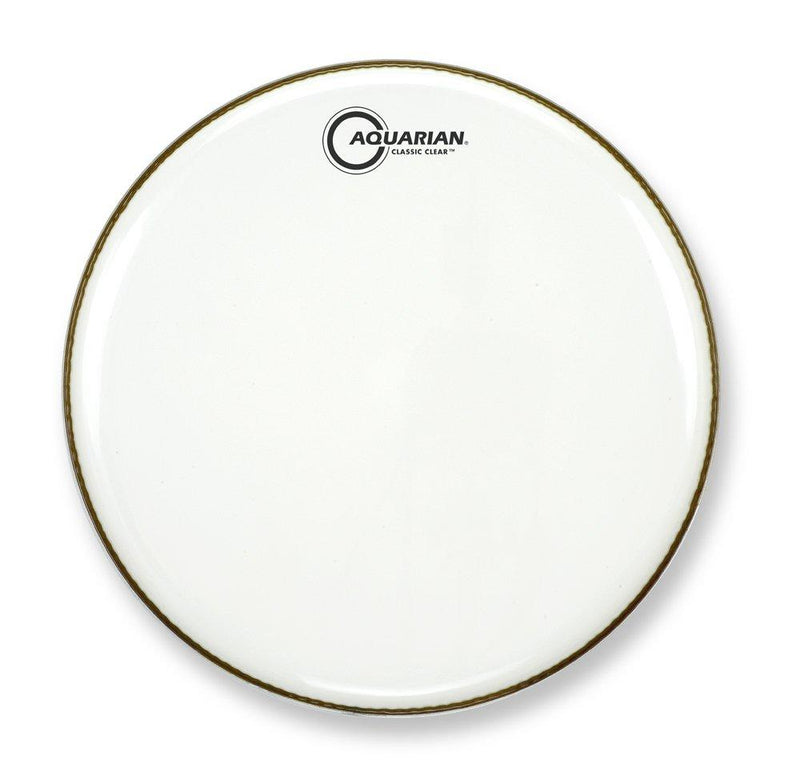 Aquarian Drumheads CC6WH Classic Clear 6-inch Tom Tom Drum Head, gloss white