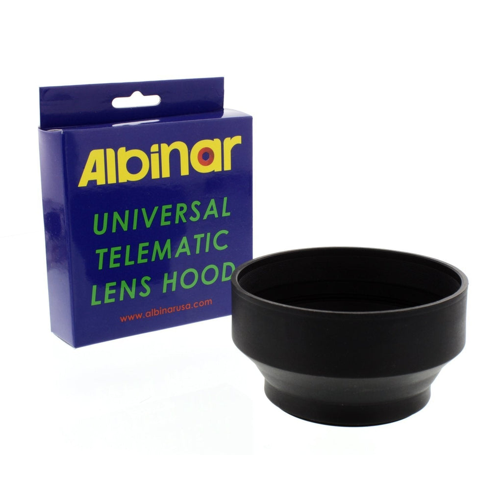 Albinar 55mm Universal Telematic Wide/Zoom 3 Position Rubber Lens Hood