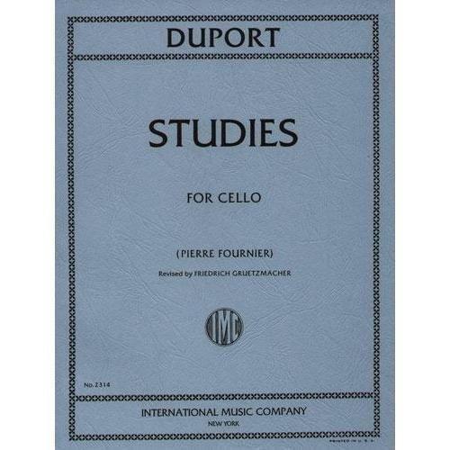 Duport, Jean-Louis - 21 Studies, Complete - Cello solo - edited by Pierre Fournier - International