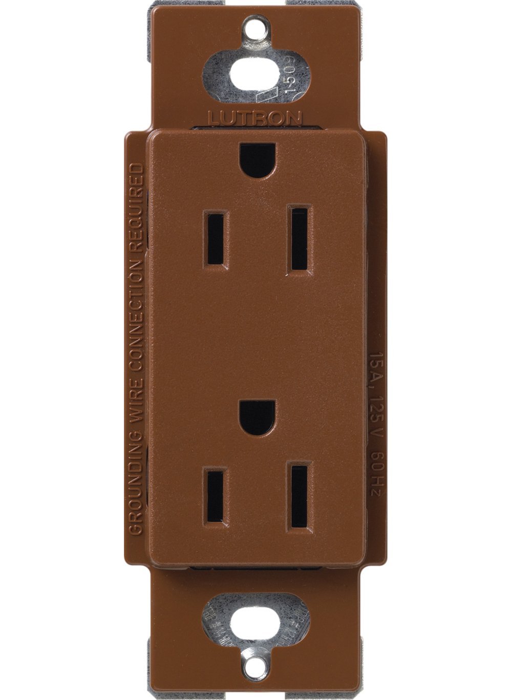 Lutron SCRS-15-TR-SI Satin Colors 15-Amp Duplex Tamper Resistant Receptacle, Sienna