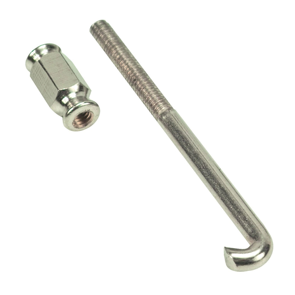Golden Gate P-40 Bracket Hook and Nut Set - Nickel-Plated Brass