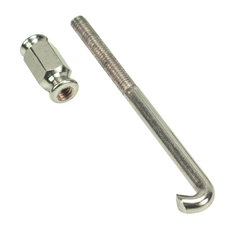 Golden Gate P-40 Bracket Hook and Nut Set - Nickel-Plated Brass