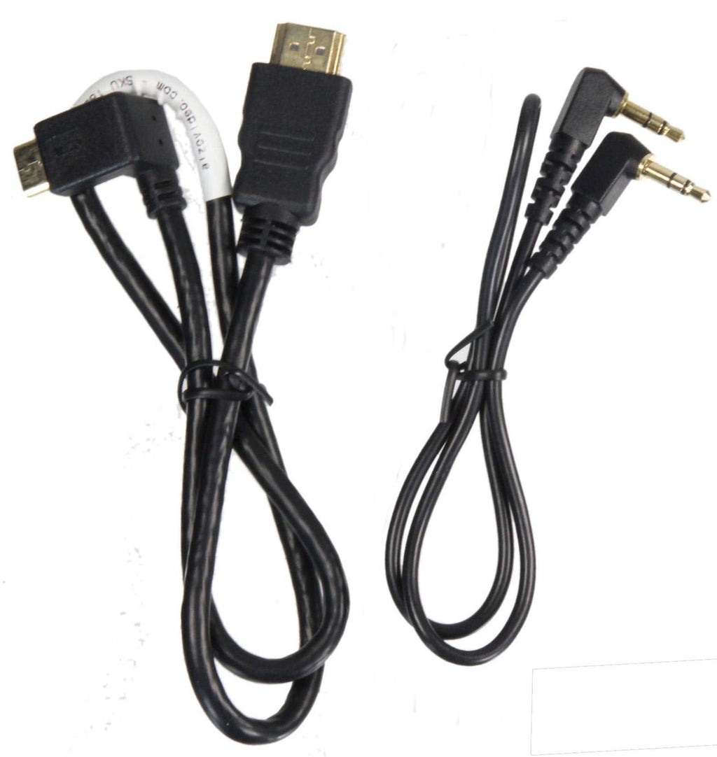 ALZO DSLR Audio and Video HDMI Right Angle Short Cord Cables Kit White for Canon, Including 5D Mark II and III, 7D, T2i, T3i, T4i, for Connecting LCD Monitor and Microphone Mixer