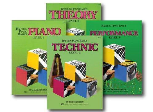 Bastien Piano Basics Level 3 - Four Book Set - Includes Level 3 Piano, Theory, Technic, and Performance Books