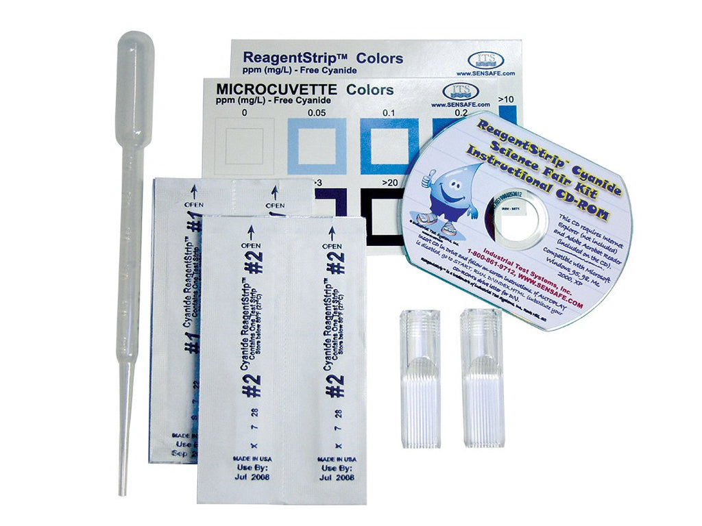 Industrial Test Systems - 484015 484003 Cyanide ReagentStrip Test Kit, 3 Minutes Test Time, 0.05-200 ppm Range (Pack fo 10)
