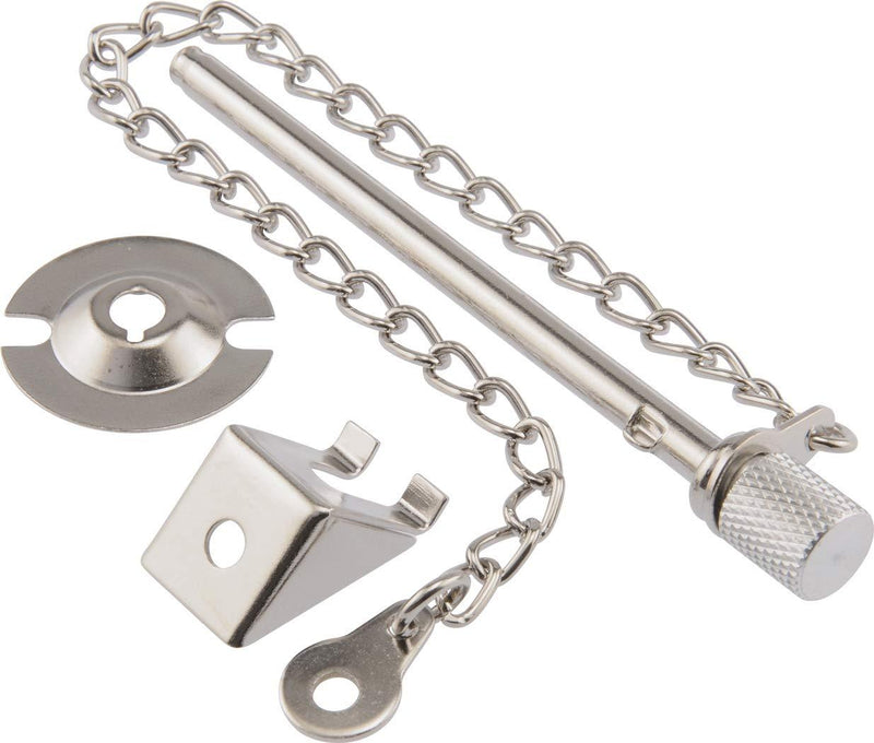 The Hillman Group 852224 Hardware Essentials 852426 Zinc Square Bend Hook (0.106-inch x 1-3/8-inch) 10 Pack Patio Door Security Pin, Nickel