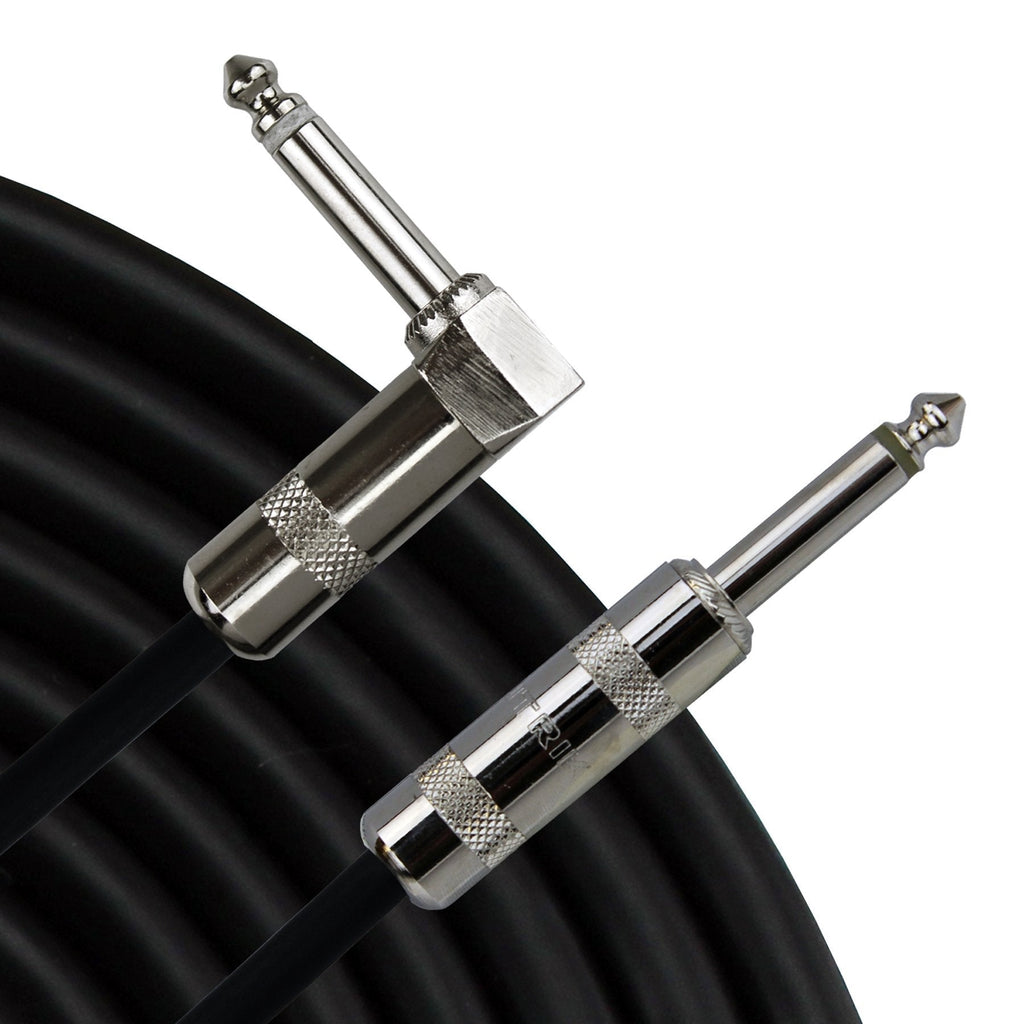 [AUSTRALIA] - StageMASTER SEGL-15 15-Feet Instrument 1/4-Inch Straight Connector to Right Angle 1/4-Inch Connector Low Noise Shielded Cable 