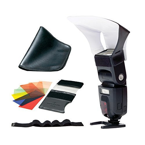 LumiQuest Photography Starter Kit, Pocket Bouncer Light Diffuser with UltraStrap & FXtra Colored Gel Kit