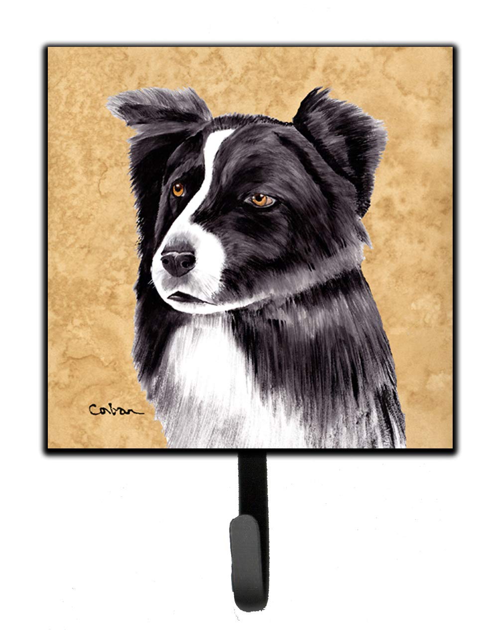 Caroline's Treasures SC9138SH4 Border Collie Leash Holder or Key Hook, 7Hx4.25W, Multicolor