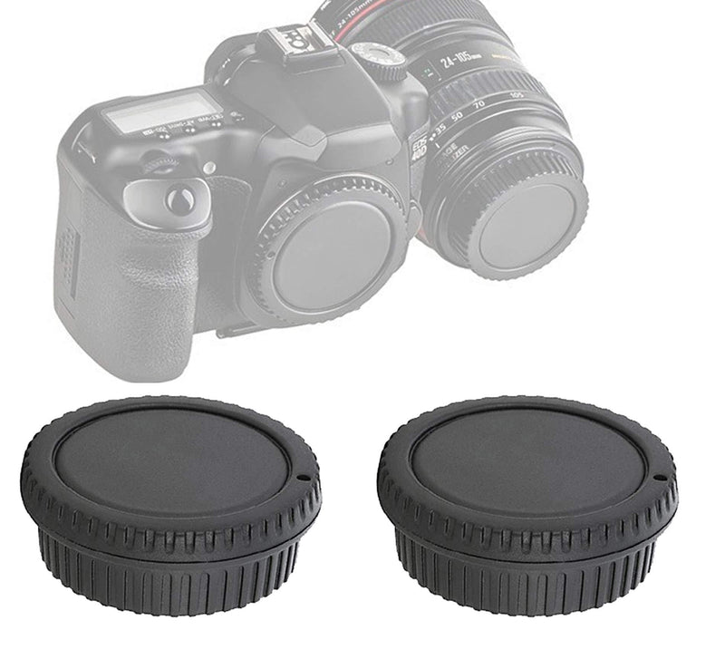( 2 Packs) Fotasy Rear Lens Cover Camera Body Cap for Canon EOS DSLR Camera Lenses, Canon EF/ Efs Lens Rear Cap Body Cap