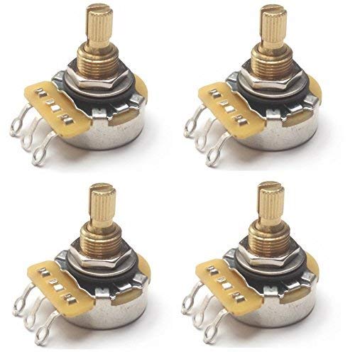 CTS TAOT Custom 500K SHORT Split Shaft Audio Taper Pots - Set of Four (4X) - 10% Tolerance – 450G