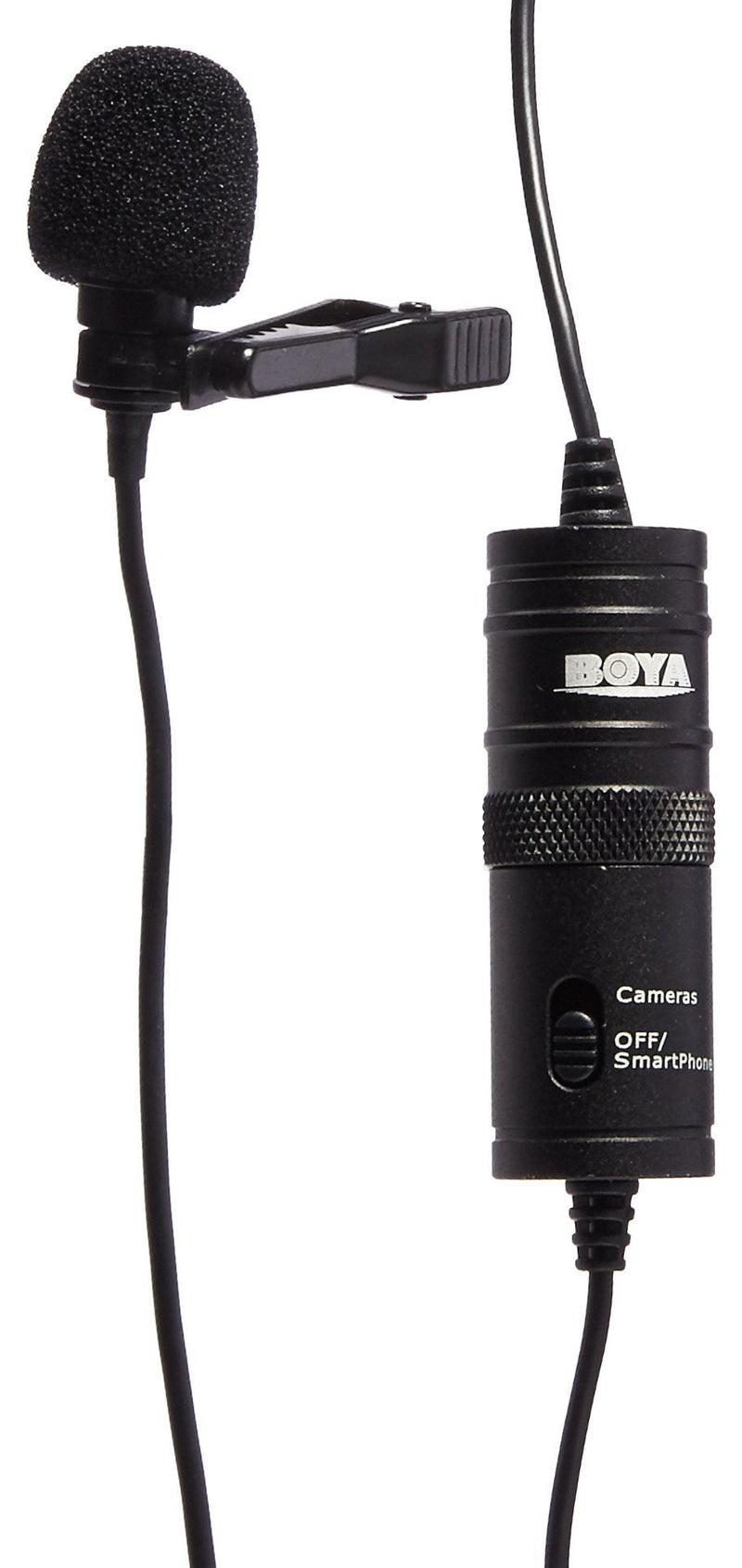 BOYA BY-M1 3.5mm Electret Condenser Microphone with 1/4" adapter for Smartphones iPhone DSLR Cameras PC