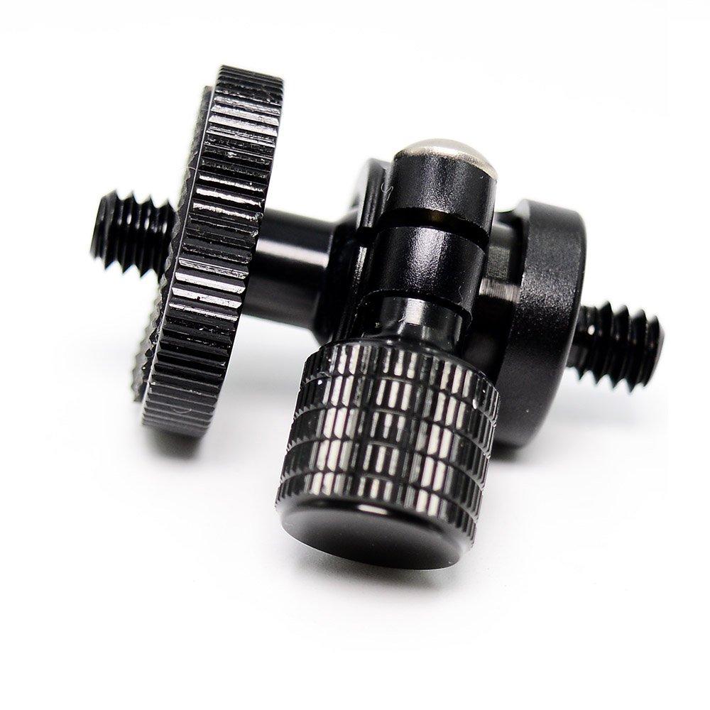 koolehaoda Mini Ballhead Camera Tripod Ball Head Mount and 1/4 to 1/4 Connector (1/4 to 1/4 Connector)