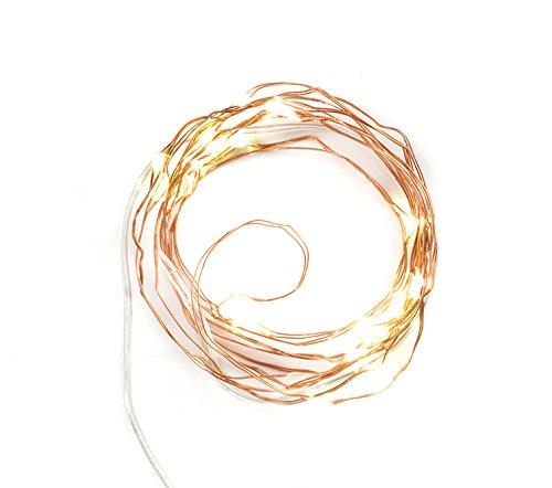 Kikkerland Copper String Lights Battery Operated