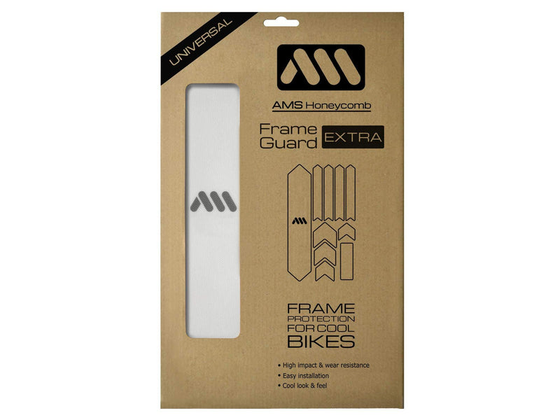 All Mountain Style AMS High Impact Frame Guard Extra – Protects your bike from scratches and dings Clear/Silver