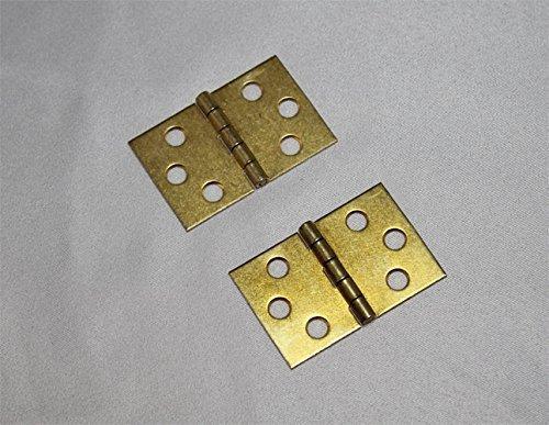 Piano Bench Hinge - Set of 2 - Brass Plated Replacement Hardware
