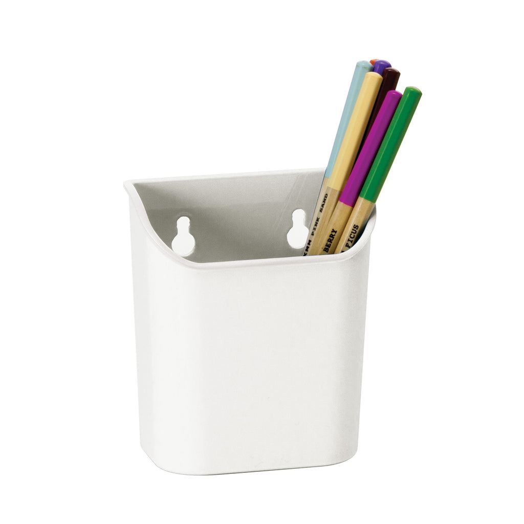 Officemate Magnet Plus Magnetic Pencil Cup, White (92540) 4.72" Organizer