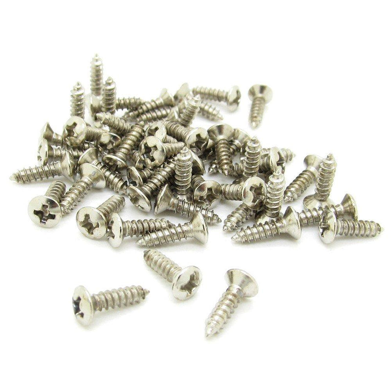 Chrome Guitar Bass Mounting Pickguard Screw for ST TL SG LP Guitar Pack of 100 Chrome