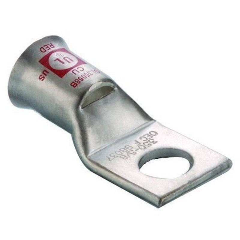 Morris 94644 Morris Products 94644 Short Barrel Flex Cable Compression Lug, Copper, Compression Connector Type, 500 MCM Wire Range, 5/8 Stud Size