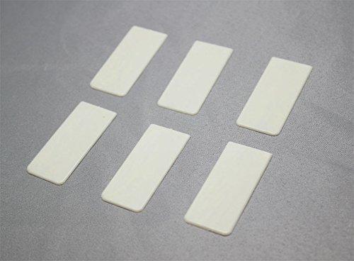 Piano Keytop Heads Simulated Ivory - Set of 6 - Piano Key Replacement