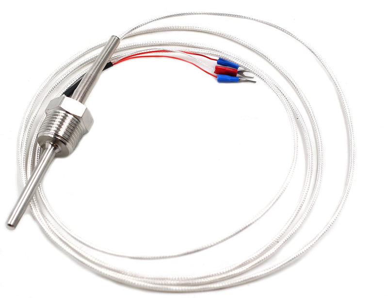 RTD Pt100 Ohm Sensor Temperature Control Thermocouple Probe,1/2'' Thread