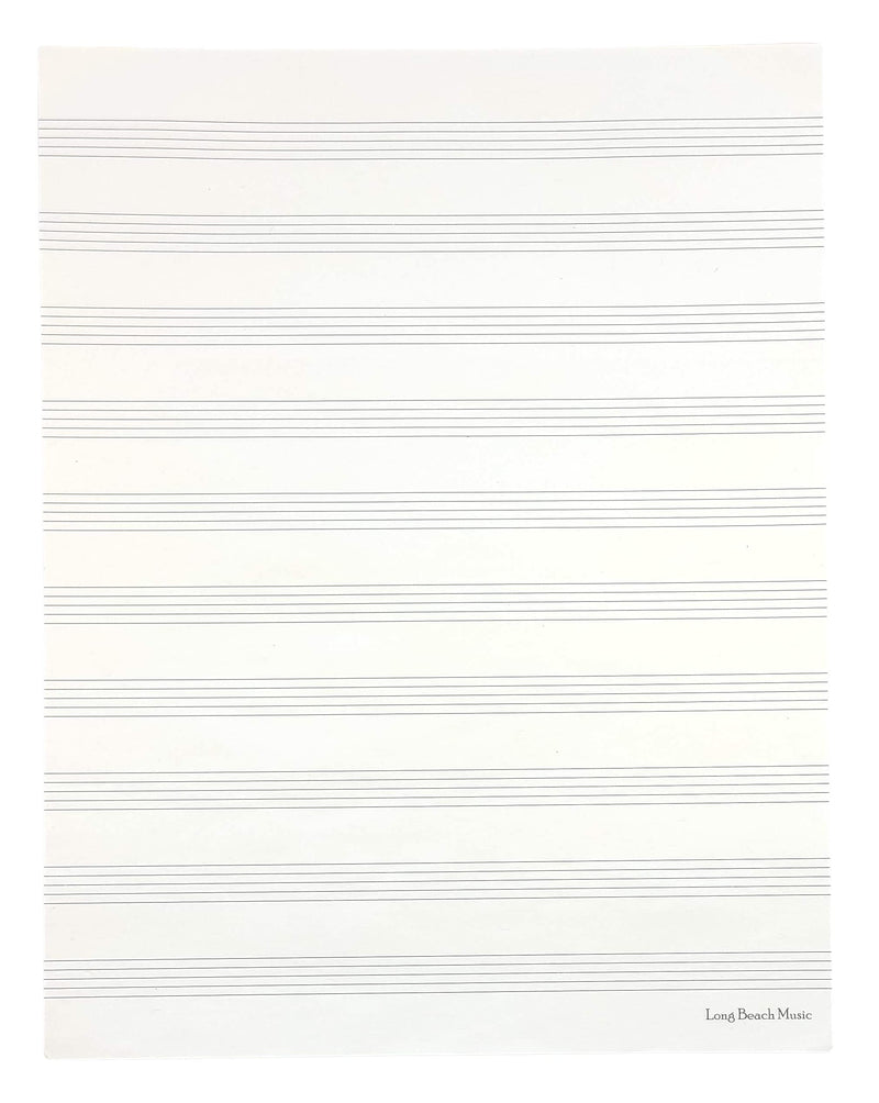 Manuscript Paper 10 Staff for Sheet Music Composition, Song Writing, Piano