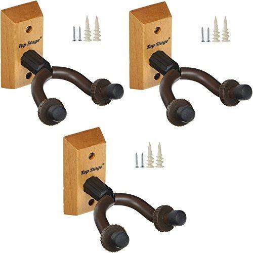 3-PACK Top Stage Acoustic Electric Guitar Hanger Keeper Wall Stand, 3-PACK, JX15-NA 3 Pack