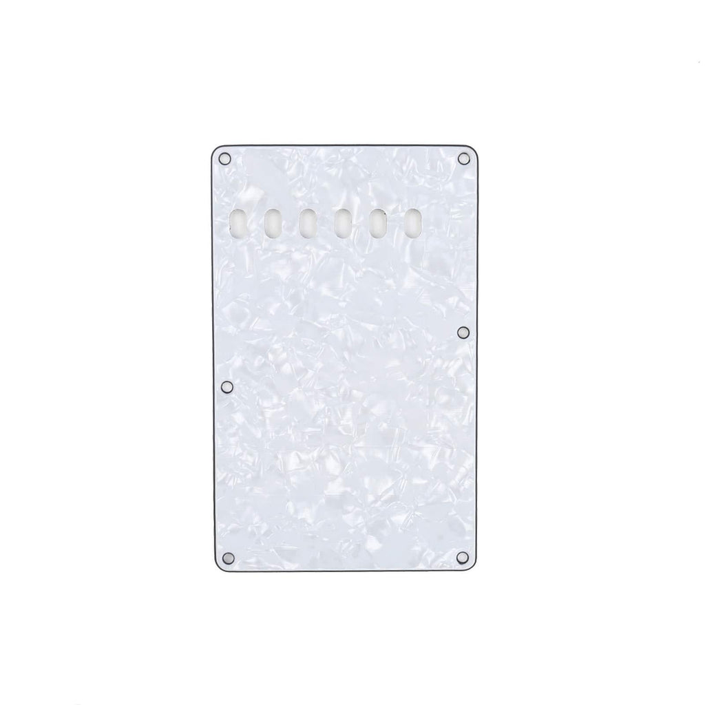 Musiclily Pickguard Strat Back Plate Tremolo Cavity Cover Vintage Style Backplate for Fender US/Mexico Made Standard Stratocaster Modern Style Electric Guitar,4Ply White Pearl Pearl White