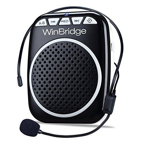 W WINBRIDGE WB001 Portable Voice Amplifier with Headset Microphone Personal Speaker Mic Rechargeable Ultralight for Teachers, Elderly, Tour Guides, Coaches, Presentations, Christmas Gift Teacher