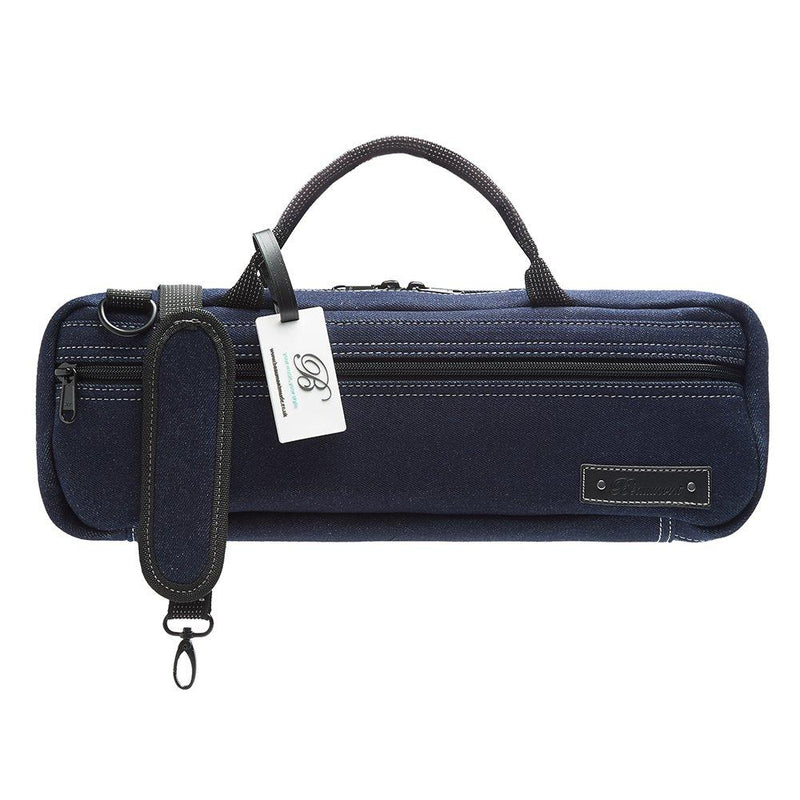 Flute Case Cover - Beaumont C-Foot Flute Bag - Blue Denim