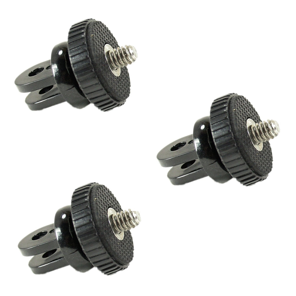 Action Mount - 3 pc Universal Conversion Adapter Set for Sport Camera. Has Camera Screw (1/4"-20), Easily Connect Action Camera to Sport Camera Style Accessories. (3pcs Screw Adapters)