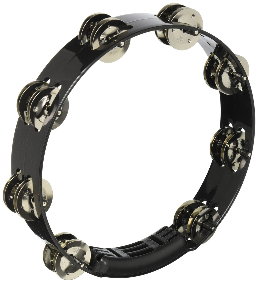 Meinl Percussion Tour Tambourine with Stainless Steel Jingles-NOT MADE IN CHINA-Black, 10" ABS Plastic Frame, 2-YEAR WARRANTY, (HTT10BK)