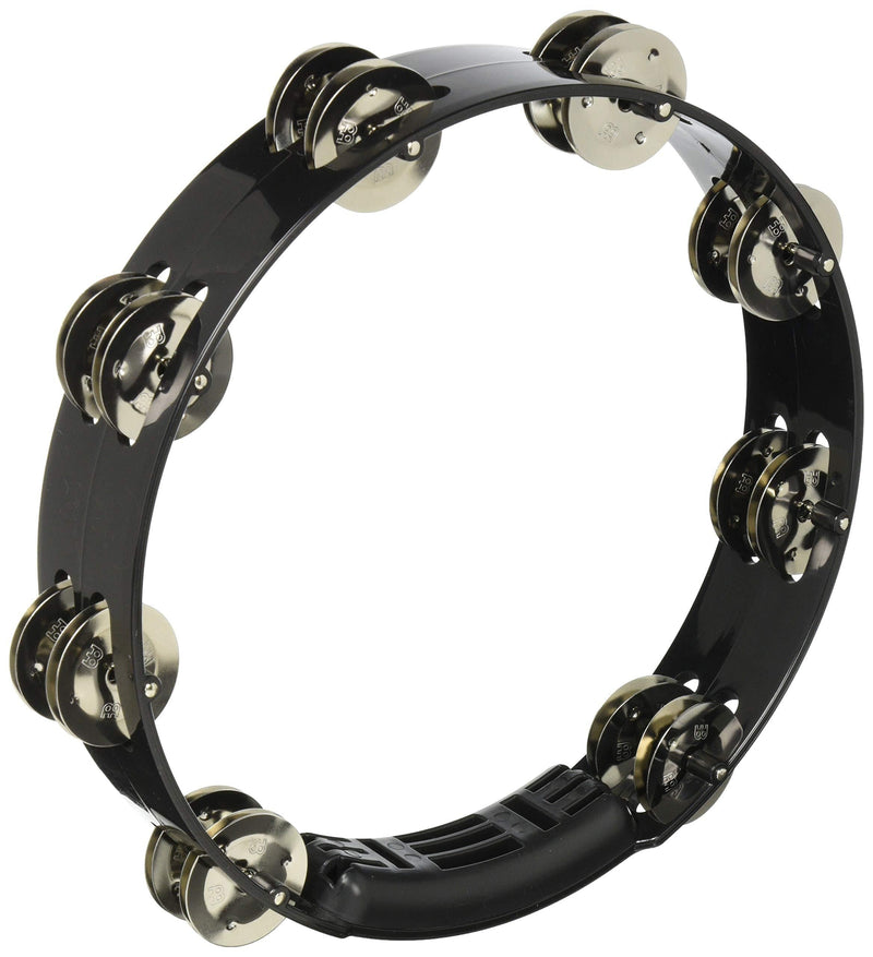 Meinl Percussion Tour Tambourine with Stainless Steel Jingles-NOT MADE IN CHINA-Black, 10" ABS Plastic Frame, 2-YEAR WARRANTY, (HTT10BK)