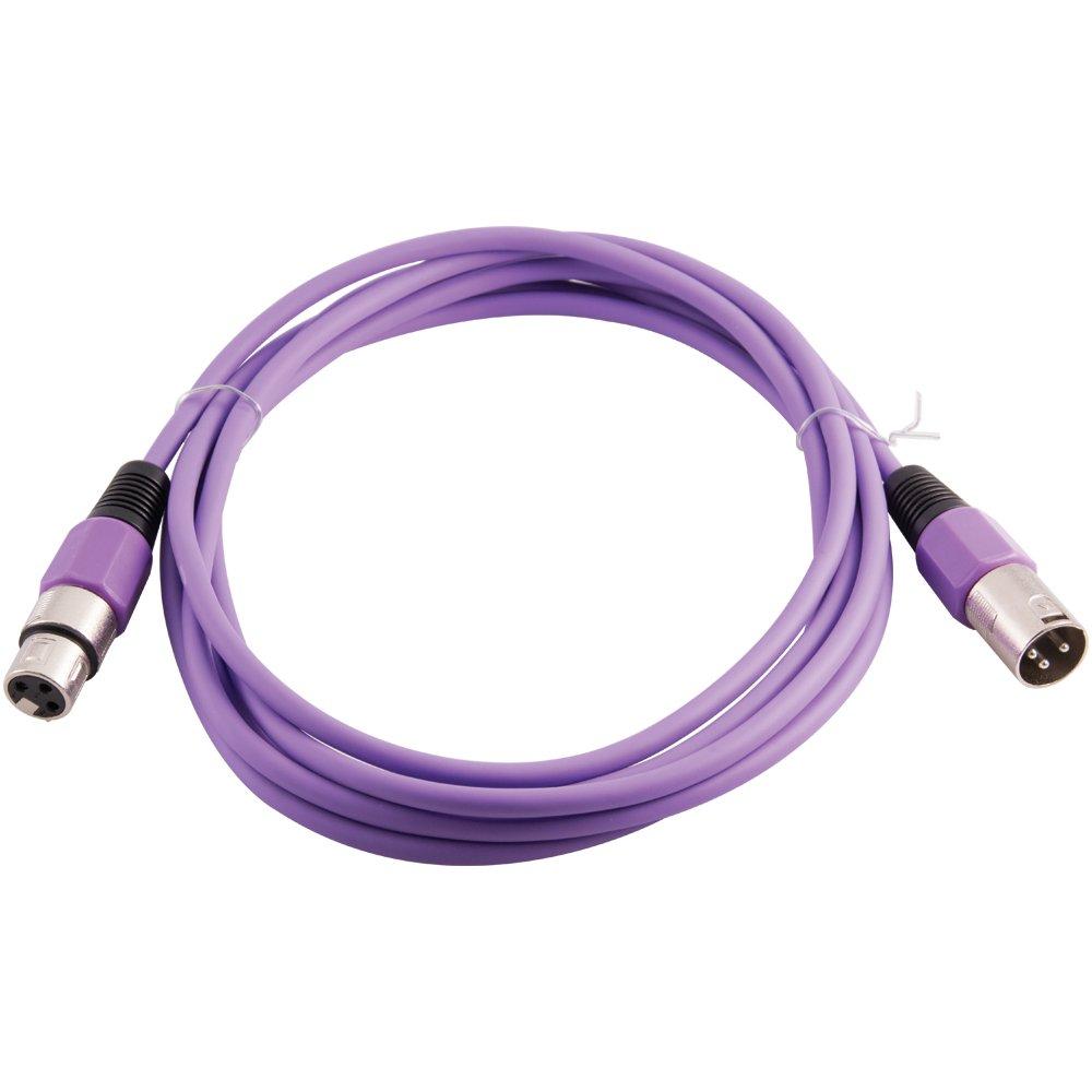 [AUSTRALIA] - Grindhouse Speakers - LEXLR-10Purple - 10 Foot Purple XLR Patch Cable - 10 Foot Microphone Cable Mic Cord 