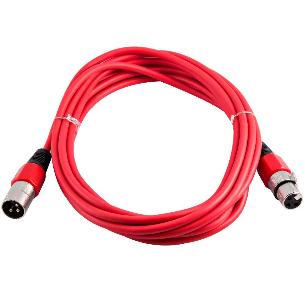 [AUSTRALIA] - Grindhouse Speakers - LEXLR-15Red - 15 Foot Red XLR Patch Cable - 15 Foot Microphone Cable Mic Cord 